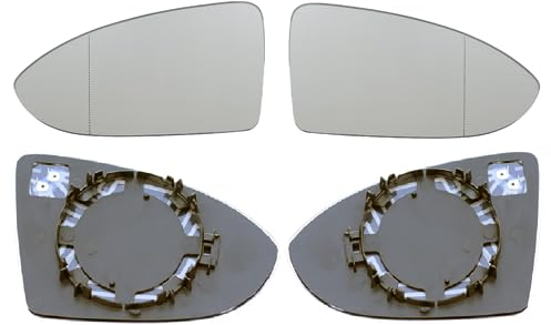 Passend für VW Golf 7 LINKS RECHTS SET Spiegel Glas Spiegelgläser Weiss Außenspiegel Asphärisch Beheizt mit Trägerplatte Fahrerseite Beifahrerseite