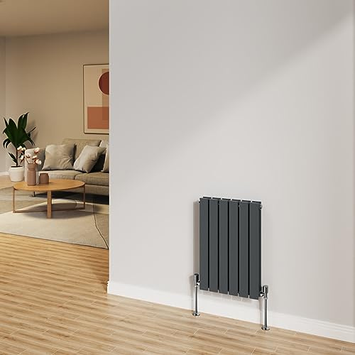 NRG Radiateur horizontal à panneau plat pour salle de bain Anthracite 600 x 408 mm