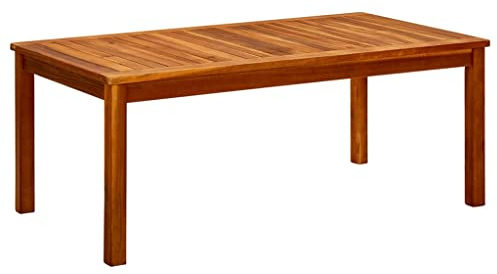 FIRBNUS 110 x 60 x 45 cm Gartentisch aus massivem Akazienholz, Gartentisch, Holztisch, quadratisch, für den Außenbereich, Esstisch, Esstisch