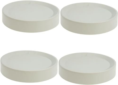 Palette de plantes avec roulettes, jardinières à roulettes, plateau en plastique, 4 pièces, plateau for pot de fleurs, plateaux en plastique sur roulettes, bac à eau en métal blanc, palette en plastiq
