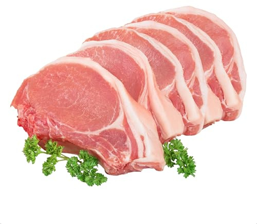 Pork Loin Steaks x 6 From Urban Merchants, Boneless British Pork Chops, Juicy And Flavoursome, Free Range, Hand Cut To Order By Master Butcher, Weight Approx 1.2kg