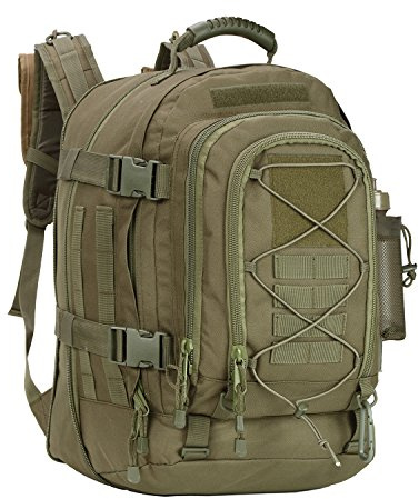 ZSearARMY Grand sac à dos tactique militaire pour homme avec système de bricolage pour voyage, travail, camping, chasse, randonnée, sport, vert, Large, Sac à dos tactique de voyage, camping, chasse,