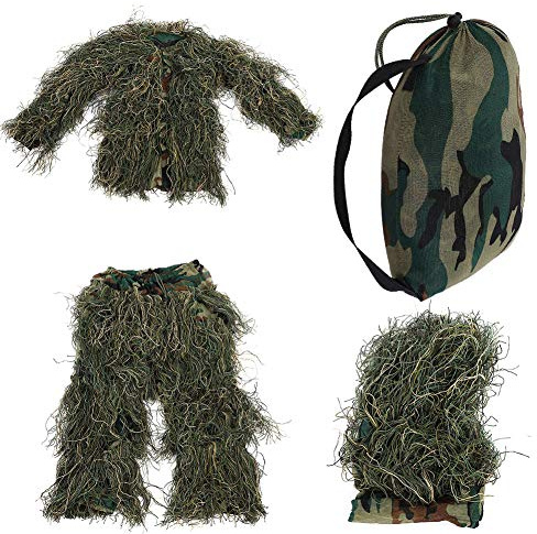 NCONCO Kids/Children Army Suit Jungle Game Combo Set Camouflage Hunting Uniform for Outdoor CS & Survival