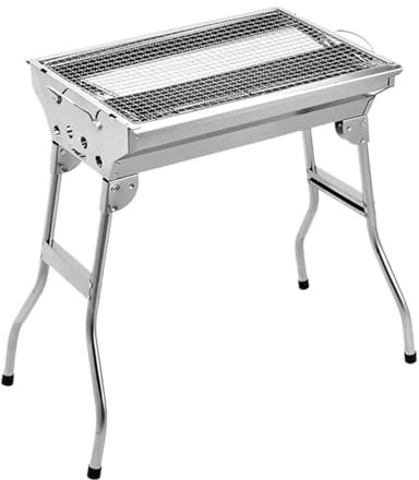 Parrilla Barbacoa Picnic Camping Parrilla De Carbón Para Barbacoa De Acero Inoxidable, Estante Plegable Portátil Para Interiores Y Exteriores, Cocina Doméstica Barbacoas BBQ