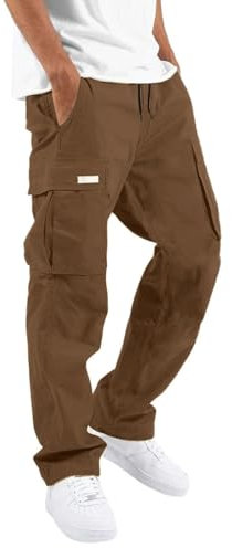 SRZYMJ Cargohose Herren Arbeitslatzhose Herren Hosen Herren Kurz Chino Men Clothes Kurze Hosen Herren XL Arbeitshose Herren Winter Kaffee Trainingshose Leinenhose Herren Lang M