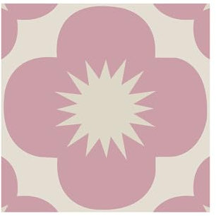 Lukery Adesivi per piastrelle, 20 piastrelle adesive in PVC, per cucina, in tinta unita, per il pavimento, per mobili, armadi, pareti (20 x 20 cm, fiori rosa)