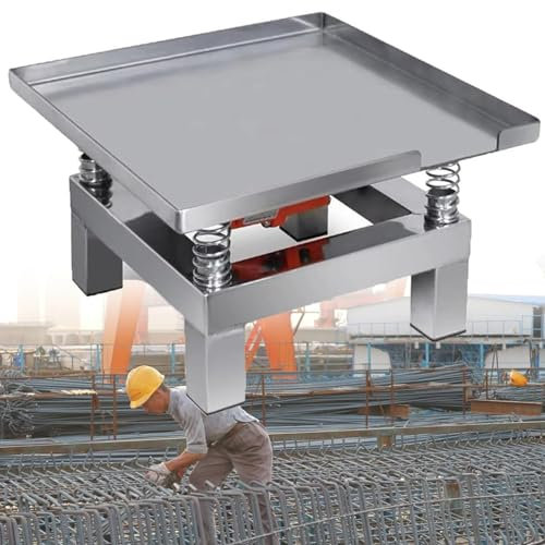 LSBHPPD Petite Table Vibrante en Béton,Secoueur à Béton,Banc D'essai De Vibration,Bloc D'essai,Plate-Forme De Vibration,Mini Table De Vibration en Acier Inoxydable 3000 TR/Min,50X50