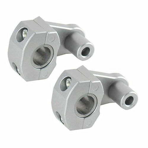 Riloer Motorcycle Handlebar Riser Universal Handlebar Riser Fit for 7/822mm Aluminum Alloy Handlebar Bars Clamp Compatible with all Motorcycles with 22 mm (0.87 inch) bar mount (Silver)