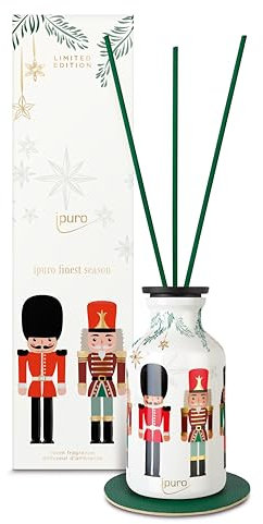 ipuro Finest Season Raumduft 240ml - Limitierte Edition Winterduft Rose, Zedernholz & Vanille - Fruchtig-würziger Duft für eine gemütliche Weihnachtszeit - Lufterfrischer - Diffuser mit Stäbchen