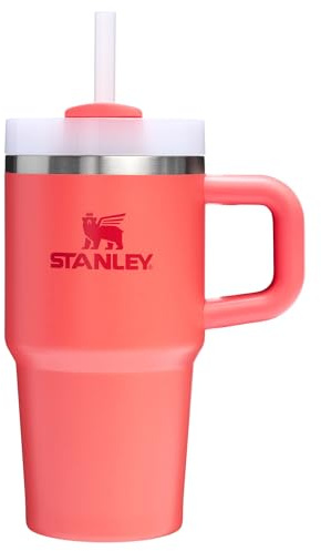 Stanley Quencher H2.O FlowState - Vaso con asa, 591 ml, color coral caliente
