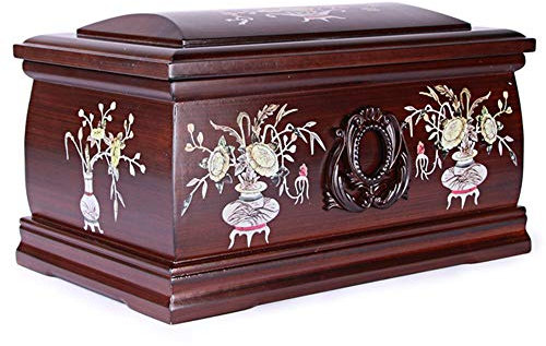 Urne für Asche, massives Holzmaterial, Exquisite geprägte Dekoration, dient zur Aufbewahrung menschlicher Asche, perfektes Erinnerungsgeschenk (Größe: #1) Interesting Life