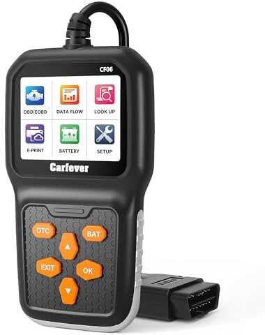 CF06 OBD2 Scanner Check Engine Light Code Reader, Advanced Battery Check Health Check Car Diagnostic Tool Car Diagnostic Car, Enhanced Alloy Edged Design, Compatible avec tous les véhicules après 1996