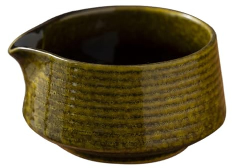 MagiDeal Matcha Bowl 500ml con Spout Accesorios Matcha, Amarillo