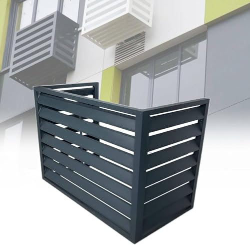 Mini couvercle à condensateur fendu – Volets de protection extérieurs en aluminium pour unités AC, écran de persienne d'aération, design résistant aux intempéries