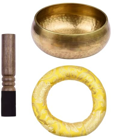Ancsttu Klangschalen Set, Handgefertigte Nepal Klangschale Für Meditation Aus Bronze, Schlafhilfe Tiefenentspannung Deko Für Zuhause Yoga Achtsamkeit Wellness Wohnzimmer