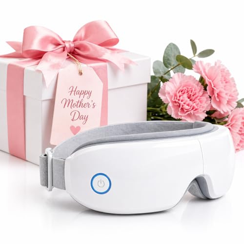 ME JO Eye Massager with Heat & Cooling, Bluetooth Music | 3D Compression Eye Mask for Migraine Relief, Dry Eyes & Eye Strain | Smart Sleep Massager for Relaxation & Deep Sleep