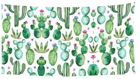 Cartel colgante con estampado de flores de cactus para exteriores, para coche, barco, jardín, fiesta, feliz día festivo, Navidad, Halloween