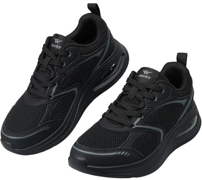 JOMIX Scarpe da Ginnastica Donna con Ammortizzatore ad Aria Sneakers Casual Sportive Leggere e Antiscivolo Scarpe da Running per Corsa e Fitness (Nero,41)