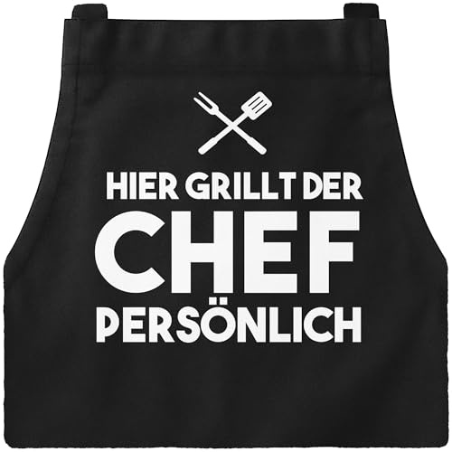 MoonWorks Herren Grillschürze Grillkönig Schürze für Männer Krone