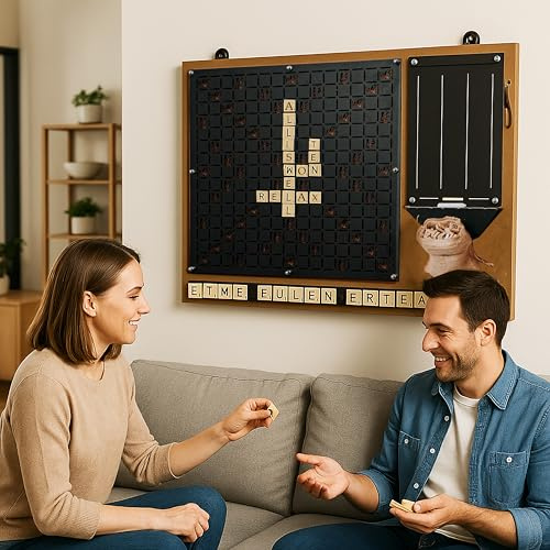 Tubibu Unique Wall Game Scrabble Set, Extraordinary Gift, Wall Decor, Wall Art