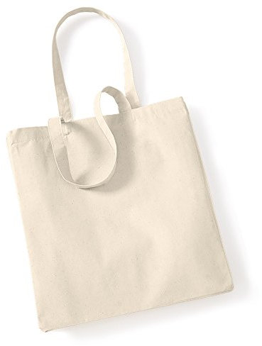 Westford Mill Canvas Classic Einkaufstasche, 26 Liter (2 Stück/Packung) (Einheitsgröße) (Natur)