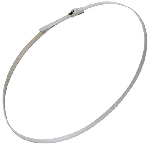 Aerzetix C42149-10 Fascette di Serraggio in Metallo Inox, 4,6 x 520 mm, 52 cm