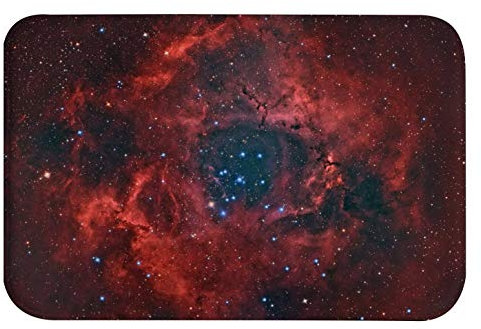 A.Monamour Badematten Badteppiche Badvorleger Universum Galaxie Weltraum Sterne Abstrakte Kunst Flanell Anti-Rutsch Türmatte Runner Teppiche Matte Für Badezimmer Bad Küche 40x120cm