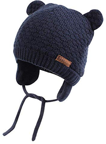 DRESHOW Unisex Baby Mössa Baby Hatt Söt Björn Småbarn Öronficka Mössa Varm för Höst Vinter