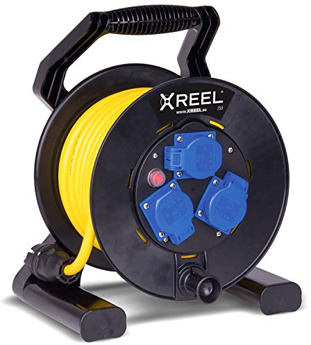 Kabeltrommel XREEL 230V/16A IP54 PVC K35 AT-N07V3V3-F 3x2,5mm² gelb 25m