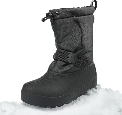 Northside Frosty Insulated Winter Snow Boots for Girls and Boys, Onyx, 7T