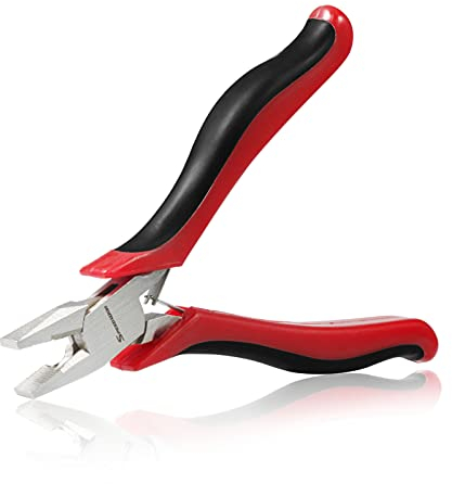 SPEEDWOX Mini Lineman Pliers, 4.5 Inches Combination Pliers With Box Joint Construction, Spring-Loaded for Jewelry Making, Arts, Hobby, Craft, Mechanical Work, Small Electronics