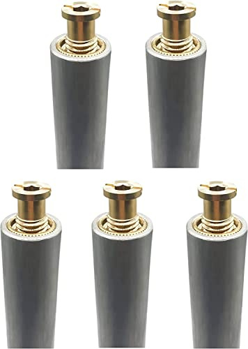 Poolzilla 5 Pack 18” Aluminum Tube with Brass Anchor for Pool Safety Cover Installation, Anchor Installation for Loose Ground or with Pavers, Extra Long