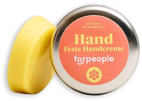forpeople BIO Handcreme 30g · Feste Handcreme für sehr trockene Hände · Für Männer & Frauen · Bienenwachs Handcreme Bio Naturkosmetik · Beanspruchte & rissige Kletter, Handwerker & Arbeiterhände