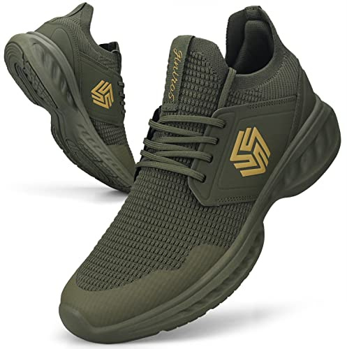 Giniros Mens Trainers Mesh Lightweight Sport Casual Gym Fitness | Training Sneakers Comfortable Breathable Flat Mesh Slip Tennis Shoes Outdoor Jogging Running Walking