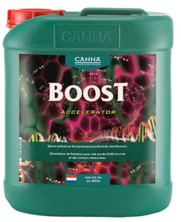 GROWMANIA Canna Boost 5L Fertilizante Orgánico | Floración y Engorde de Cultivos y Plantas | Abono Acelerador Mejora Calidad y Rendimiento