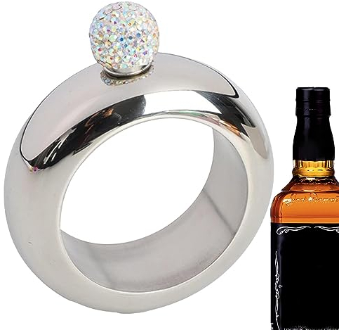 Moxeupon Bracelet Hip Flacon | Bracelet Jonc Poignet Hanche Flasque 3,5 Oz, Bracelet Hip Flask pour Whisky, Fêtes, Danse, Femmes, Festivals Musique