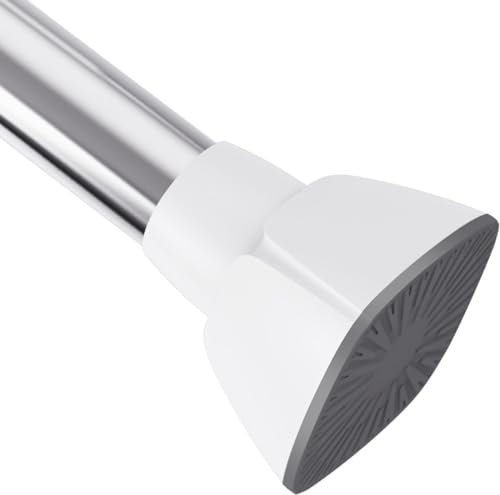 Lolypot Barra telescópica sin taladrar, nunca se oxida, 114-184 cm, barra de cortina de ducha ajustable, barra de sujeción, barra de cortina extensible