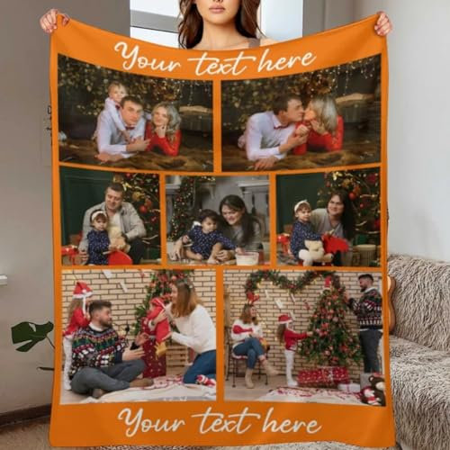 IEK Individuelle Decke mit Bild, personalisierte Decken und Überwürfe, Decke für Freund, individuelle Überwurfdecke, Gedenkdecken und Überwürfe (80 x 120 cm)
