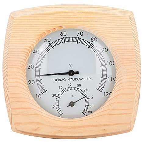 Topyond Termometro Digitale per Sauna, Igrometro, Termostato per Casa, Misuratore di umidità, Termometro per Interni Ed Esterni, Display Accurato di Temperatura E umidità