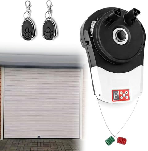Hydravex Rolling Door Opener, Garage Door Opener with Remote, Auto Garage Roller Door Motor Gate Opener Roller Shutter Built-in Motor for Garage Warehouse Store Barn Farm