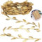 10M Ghirlande di Foglie di Vite Artificiali, Fascia per Capelli con Foglie Dorate Artificiali Nastro Foglia, Romana Corona Dea di Foglie Dorate Vine Garland D'alloro in Oro Greco per DIY (Oro)