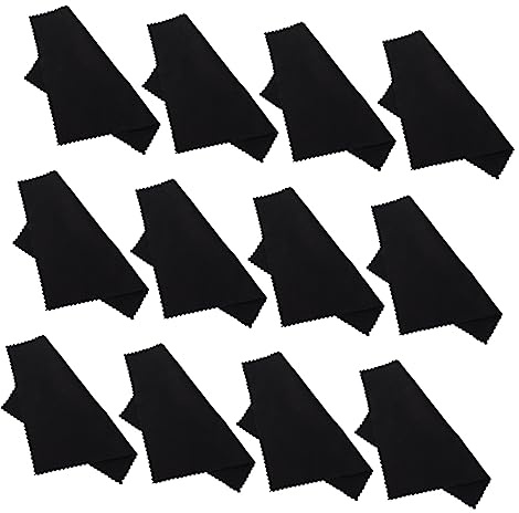 TOVINANNA 100 Mikrofasertücher Brillenputztücher Mikrofaser Reinigungstücher 13x13cm für Brillen Schmuck Kameraobjektive Displays Unterwegs