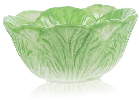 Cabilock Bol Céramique Forme De Chou Chinois Bol à Fruits Peint Main pour Salades Soupe Et Desserts