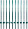 ARIFARO 122cm / 4ft Postes de Valla de Metal, Paquete de 10, Postes en U Resistentes para Jardín, para Valla de Alambre, Postes de Acero para Patio, Alambre al Aire Libre
