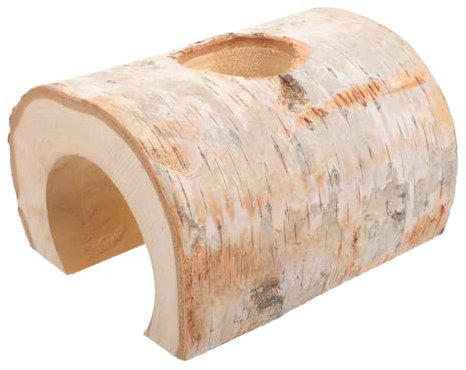FONDOTIN Natürliches Holz-Hamster-tunnelspielzeug Holz-spielröhre Für Eichhörnchen Chinchillas Meerschweinchen
