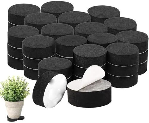 KPSRFG 60 Pack Plant Pot Feet, Pot Feet for Outdoor Plant Pots, Planter Feet for Heavy Outdoor Plant Pots for Better Drainage and Furniture Protection, 30mm x 10mm