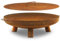 BBQ-Toro Brasero de acero inoxidable de 80 cm de diámetro con tapa, aspecto oxidado, para exteriores con tres patas y dos asas, brasero para el jardín, cuenco de fuego, cuenco de fuego para jardín