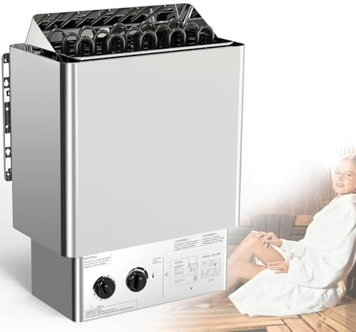 ylpddmm Poêle électrique pour Sauna 3/4.5/6/8 KW, Poêle De Sauna avec Contrôle Thermostatique Intégré Sauna Poêle Électrique Sauna Heater pour La Maison, L'hôtel,Le Sauna,Le Spa,9KW