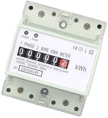 Compteur d'énergie électronique monté sur rails pour économiser de l'espace pour la maison et les petites entreprises Appareil de mesure de l'énergie