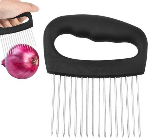 Affettacipolle Sottili - Affettatrice Verdure con Porta,Utensile da Cucina Manuale per Frutta Patate Pomodori